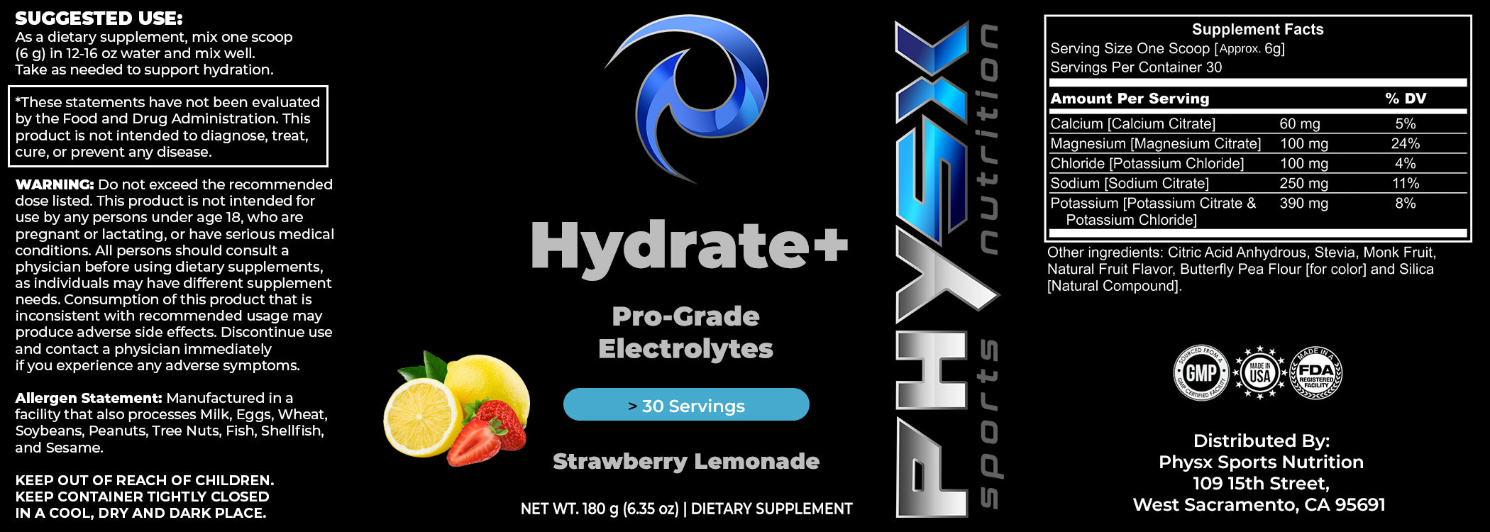Hydrate+ - 30 Serving Tub – Physx Sports Nutrition