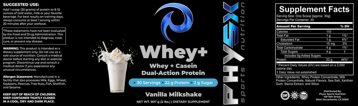 Whey+ - Whey + Casein Protein