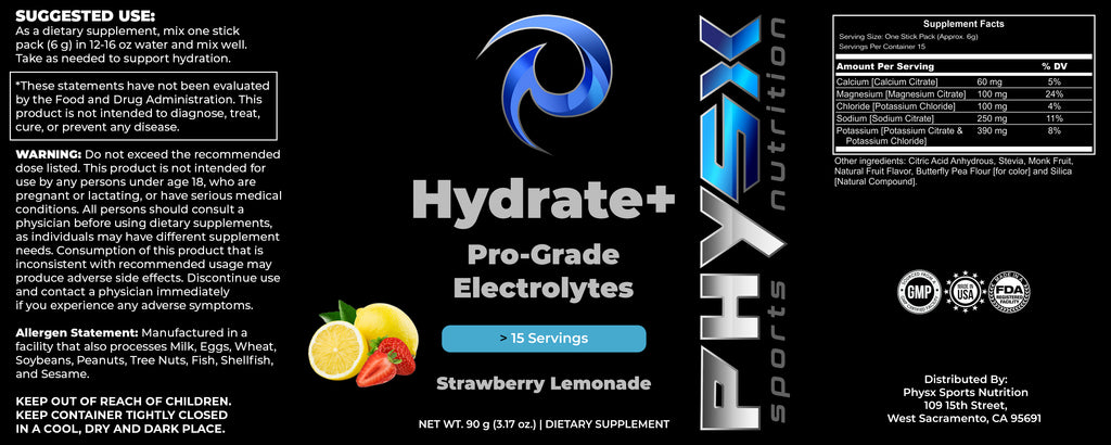 Hydrate+ - 15 Serving Sticks